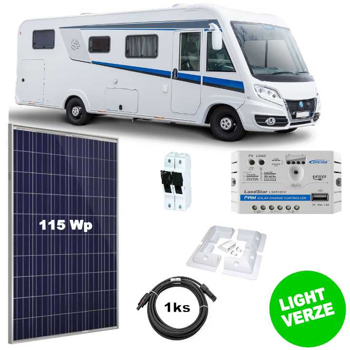 SolarWifi OffGrid 115.1 solární set pro karavany 115 Wp, 12V