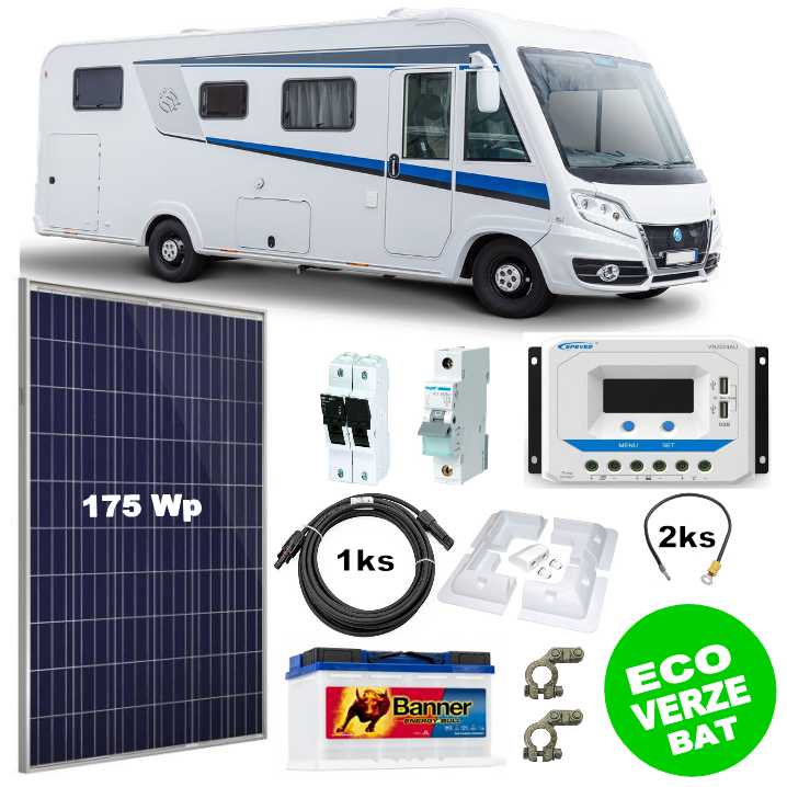 SolarWifi OffGrid 175.2 solární set pro karavany 175 Wp, 12V, 100Ah
